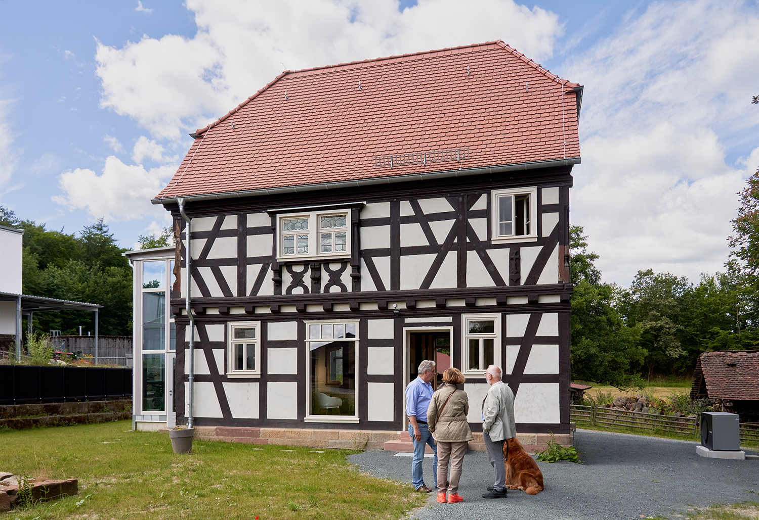 Außenansicht des Fachwerk Musterhaus