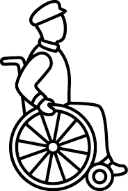 Figur im Rollstuhl