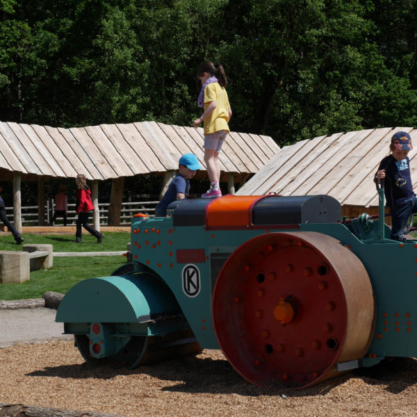 Blick auf den Kinderspielplatz