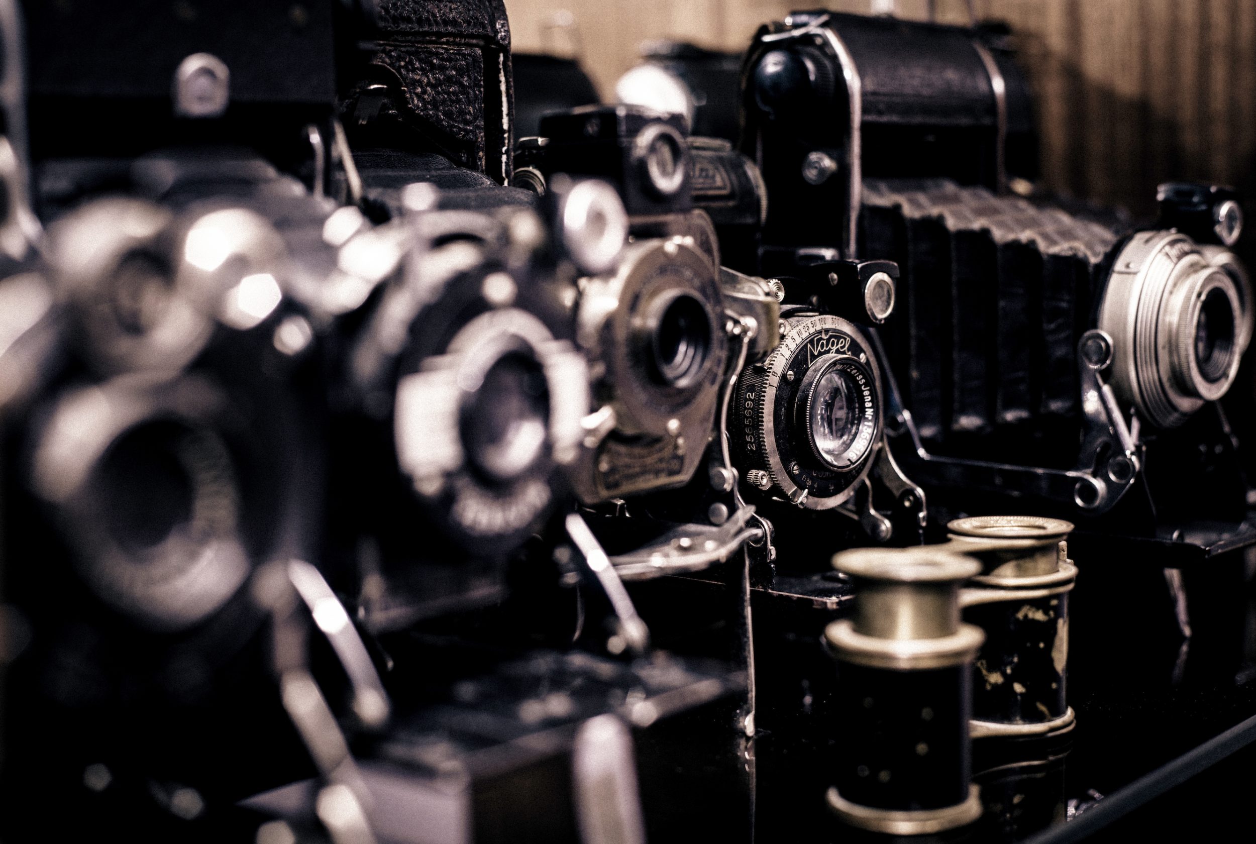 Alte Kameras aus dem Haus für Foto- und Filmgeschichte.